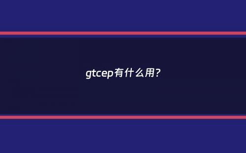 gtcep有什么用？