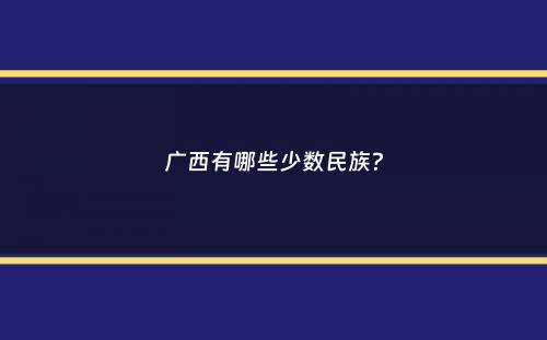 广西有哪些少数民族？