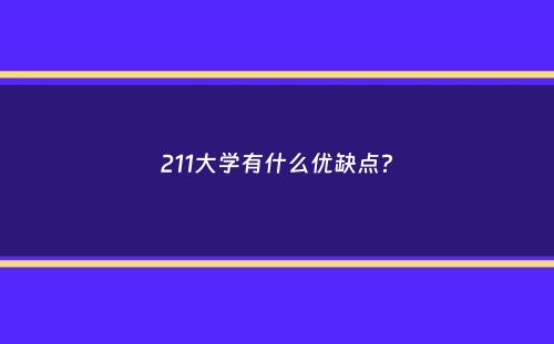 211大学有什么优缺点？