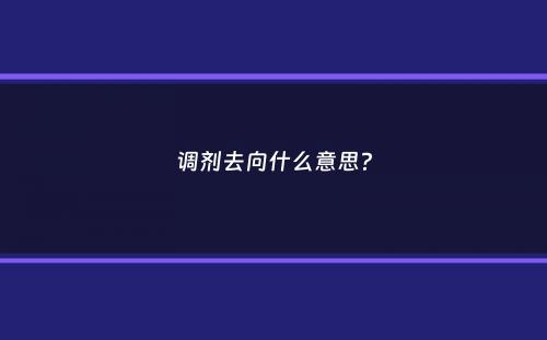 调剂去向什么意思？